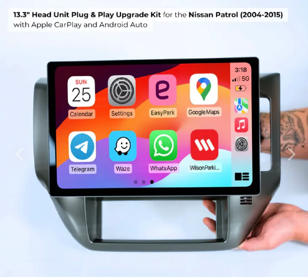 Nissan Patrol 2004-2015 Wireless Apple CarPlay Upgrade Kit - Image 3